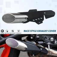 Motorcycle for Yamaha FZ 07 FZ07 fz07 fz-07 2013-2021 2020 2019 Race Style Exhaust Cover & Muffler P