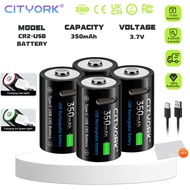 CITYORK CR2 Photo Lithium 3.7V  350mAh Battery USB Rechargeable battery
