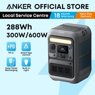 Anker SOLIX C300 Portable Power Station 288Wh 300W(600W Surge) Power Bank 8-Port Fast Charging A1722