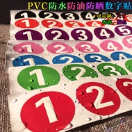 PVC Waterproof Number Sticker Number Sticker Number Plate Serial Number Sticker Competition Player N