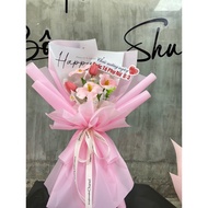 Pink tone tulip bouquet, meaningful gift for March 8