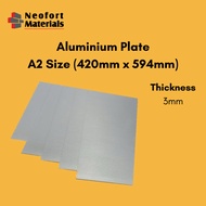 Aluminium Plate A2 Size (420mm x 594mm) 3mm thickness