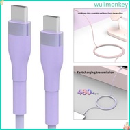 WU Flexible 100W 2 USB C Fast Speed Charging Cable for Smartphones Tablets