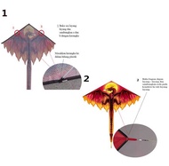 Layangan Hias 3D Karakter Burung &amp; Naga Layangan Tradisional Bisa
