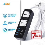 Terbaruuu.....,,,. Ecle Power Strip Stop Kontak 2 Power Socket 3 Smart