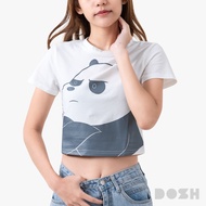 DOSH WOMENS BABY TEE WE BARE BEARS เสื้อครอปสั้น ผ้ายืด 2 สี DBBWT1040-OW-PI (XS/S-M/L)