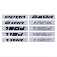 3d ABS Chrome Black Car Letters Sticker For BMW 116d 118d 120d 125d 130d 135d 218d 220d 240d Logo Em