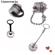 LIMERENCIA Aviation Connector Plug Cover, Waterproof Rubber Dust Metal Cap, GX16 Dust Cap Lightweigh