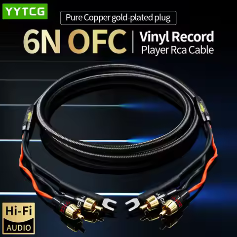 Audio 2RCA Cable With Ground Wire Black Tape Player LP Vinyl Record Player Amplifier Chassis HiFi Vi