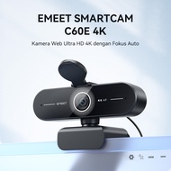 EMEET C60E 4K Webcam Ultra HD RGB Light USB Web Camera With Wireless Remote Control Autofocus Dual-E