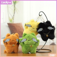 GANTUNGAN Plush Keychain Fish Cat Keychain Cute Cat Doll Keychain Cartoon Cat Doll
