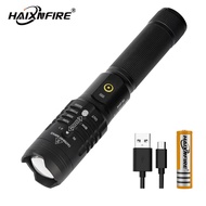 Haixnfire H31 XHP50.2 LED Đèn Pin USB Zoomable Torch Ánh Sáng Không Thấm Nước Cắm Trại Câu Cá Đèn