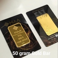 50 gram MAA gold bar (amethyst) 24K 999.9