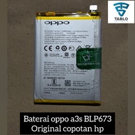 Battery battery Oppo a3s BLP673 second original battery hp Warranty