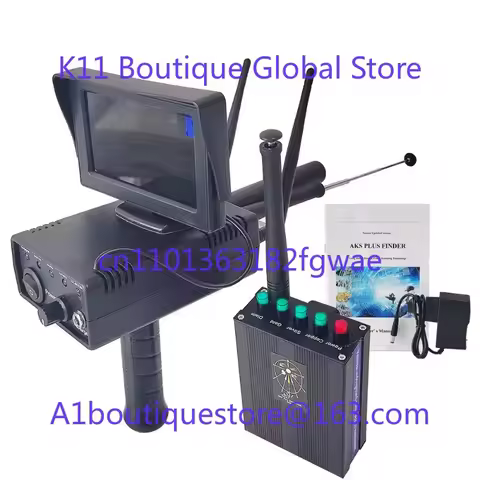 AKS Pulse Detector 3D Large LCD Remote Industrial Underground Metal Detector