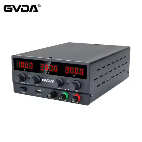 GVDA Adjustable DC Power Supply 30V 10A Lab Power Supply 300W Voltage Regulator Stabilizer 60V 5A Sw