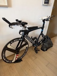 SWIFT Carbon Time Trial Triathlon Bike with Vision Metron tri-spoke Carbon wheelset