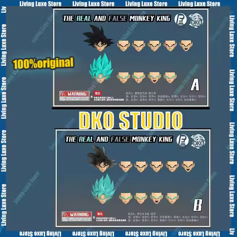 2025 DKO Studio Recustom Dragon Ball Z Super Saiyan Blue Black Son Goku Head Sculpt Headsculpt Anime