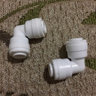 RO Hose Connector ELBOW KNEE 1/ 4 Puncture Tube x 1/4 Puncture Tube RO Connector