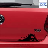 Cool Peeking Monster Car Cutting Sticker Cute Monster Car Sticker - Victori Sticker Pro