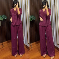 PAKAIAN WANITA ONE SET HIJAB PAKAIAN SETELAN SET WANITA SETCEL PIYAMA HOMEWARE BAJU BUSUI