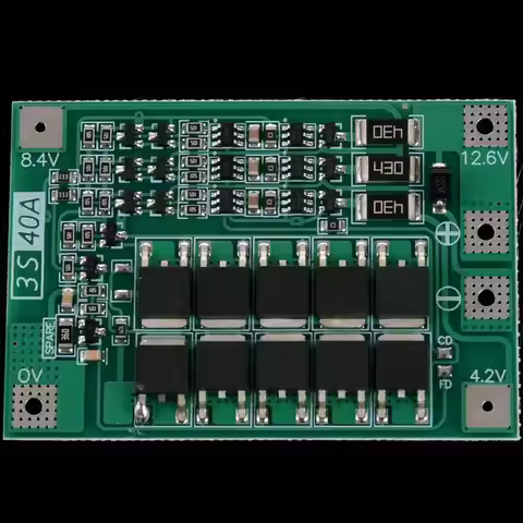 3CGRO-3X 3S 40A For Screwdriver 12V Li- 18650 Bms Pcm Battery Protection Board Bms Pcm With Balance 