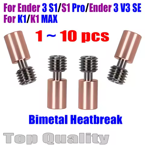 Bimetal HeatBreak Throat For Ender 3 S1/ Ender 3 S1 Pro Throat For Ender 3 V3 SE/ K1/ K1 Max/ CR10 S