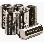 Streamlight 85180 3V CR123A Lithium Batteries, 6-Pack, Black