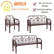 Qatella Garden Chair Bench Datsun 1 Seater/2seater/3 seater Metal Bench indoor outdoor chair Solid S