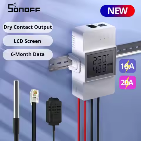 SONOFF TH Elite 16A 20A Wifi Smart Temperature And Humidity Monitoring Switch THS01 DS18b20 Sensor S