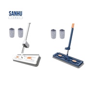 Large Flat Mop, Mop, 360° Rotating Mop with Dewatering Scraper, Magic Mop 360° with Dewatering Scraper