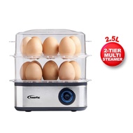 PowerPac Egg Steamer, Food Steamer 2.5L Multi function 2 Tier Steamer (PPS706)