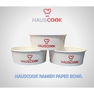 (Wholesale) Hauscook 1300cc round disposable induction ramen bowl container paper aluminum heatable