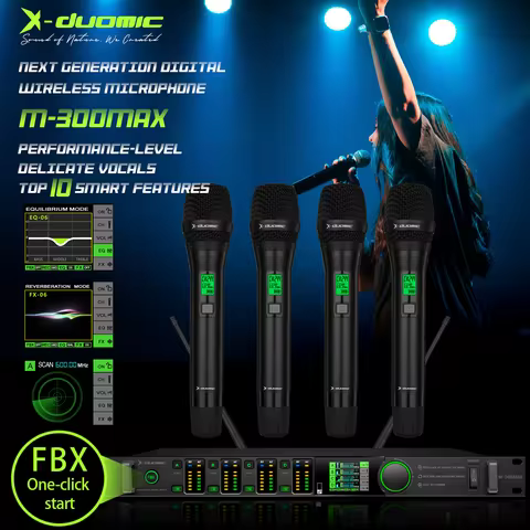 X-DUOMIC M300MAX true diversity one to four wireless microphone professional stage performance balan