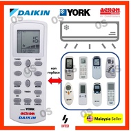 Daikin York Acson Aircond Remote Control Air Conditioner Air cond