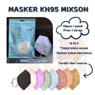 KN95 MIXSON 6 PLY MASK CONTENTS 10pcs + FREE STRAP CONNECTOR