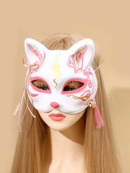 流蘇和花朵裝飾貓咪設計服裝口罩可愛