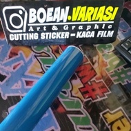 Sticker skotlet Vinyl Aquarium motor mobil Biru Muda Biru tua Glossy