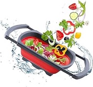 AG 9Quarts Colander collapsible, Colander Strainer Over The Sink Vegetable/Fruit Colanders Strainers