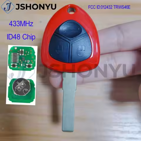 JsHonYu 012432 TRWS46E 433MHz ID48 Chip 3 Button Remote Key Fob Replacement for Ferrari F430 458 Ita