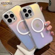 KISSCASE Luxury Gradient For Magsafe Matte Case For iPhone 15 Pro Max 14 Plus 13 12 Soft Silicone Translucent Wireless Charging Back Cover