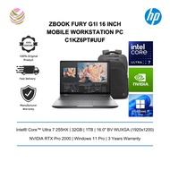 HP ZBook Fury G1i C1KZ6PT 16" Laptop/ Notebook (Ultra 7 255HX, 32GB, 1TB, NV RTX PRO 2000, W11P, AI)