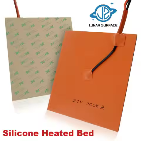 LS-3D Printer Part Silicone Heated Bed Heating Pad Waterproof 200/300mm 12V/24V/220V For Ender 3V2 C