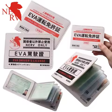 New Century Evangelion Driver's License Holder Anime EVA Peripherals 9-Slot ID Card Case Credit Card