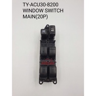 POWER WINDOW SWITCH MAIN TOYOTA HARRIER ACU30 MCU30 LAND CRUISER UZJ100 HZJ105 HDJ100
