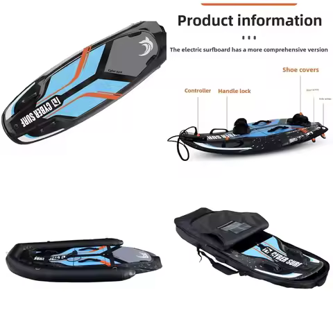 Cyber Surf 58KM/H 140min Athletic Grade Carbon Fiber Jet Surfboard 72V Petrol Engine Electric Start 