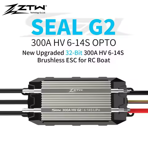 ZTW Upgraded 32-Bit Seal G2 300A ESC HV 6-14S Waterproof Bidirectional Water Cooling Speed Control F