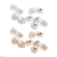 SV 18K Gold Back Pads Mushroom 10 Pcs Earring Backs Replacement for Earring Studs
