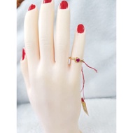 MERAH CA1014DLM children's ring with red ruby gemstone flower model, genuine yellow gold, weight 0.9