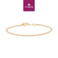 HABIB 585/14K Yellow and White Gold Bangle CJ-4-SCH RW41-Z